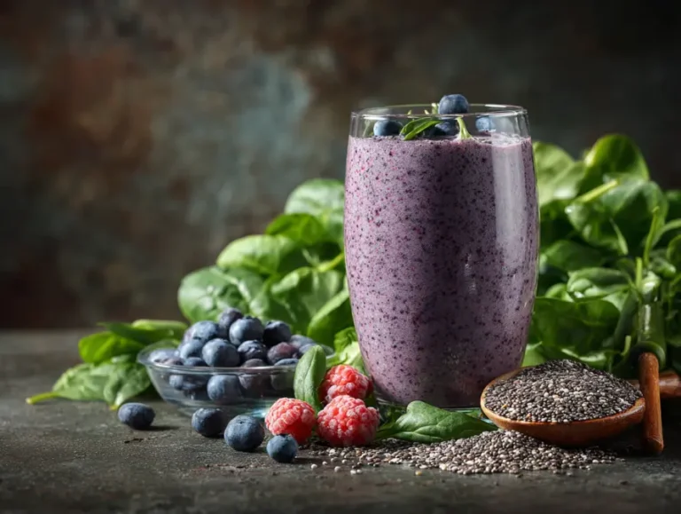 Blending smoothie with Zepbound ingredients
