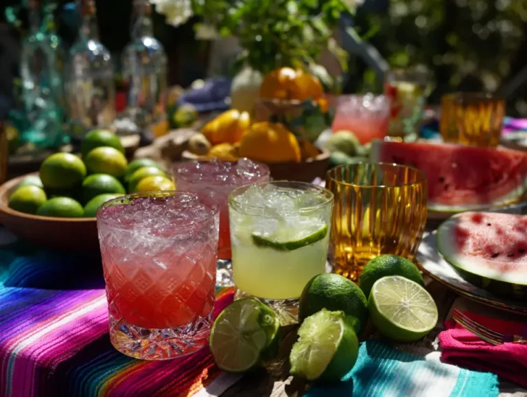 Cinco de Mayo mocktail station with festive non-alcoholic ingredients