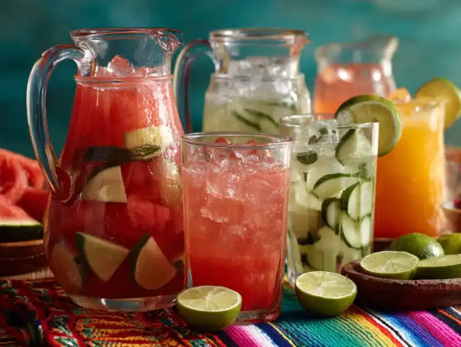 Herbal mocktail with hibiscus and citrus for Cinco de Mayo