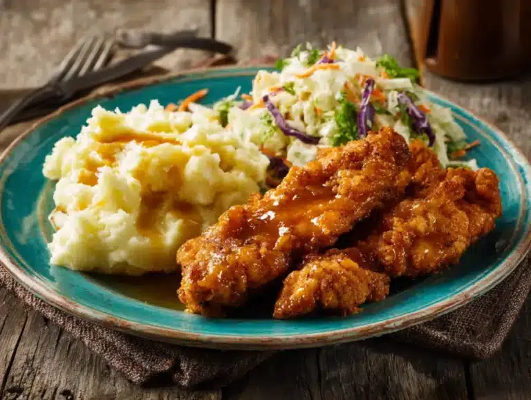 Honey butter chicken tenders with sides