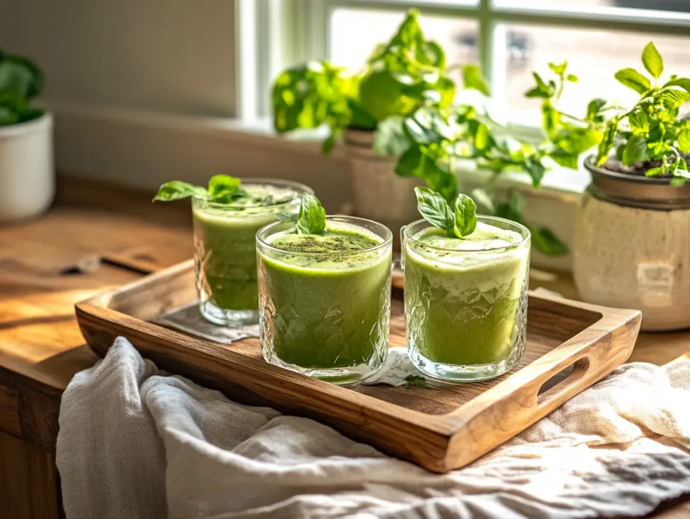 matcha drinks displayed together