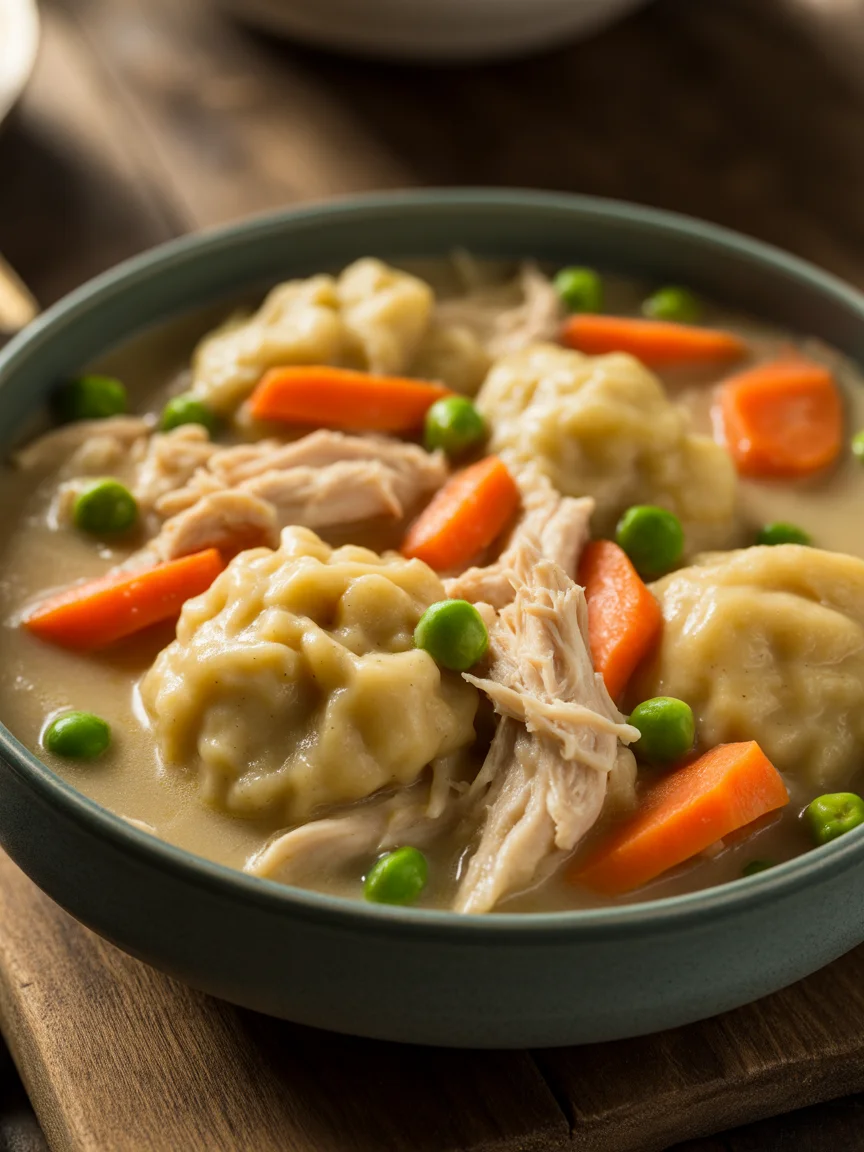 4 ingredient crockpot chicken and dumplings