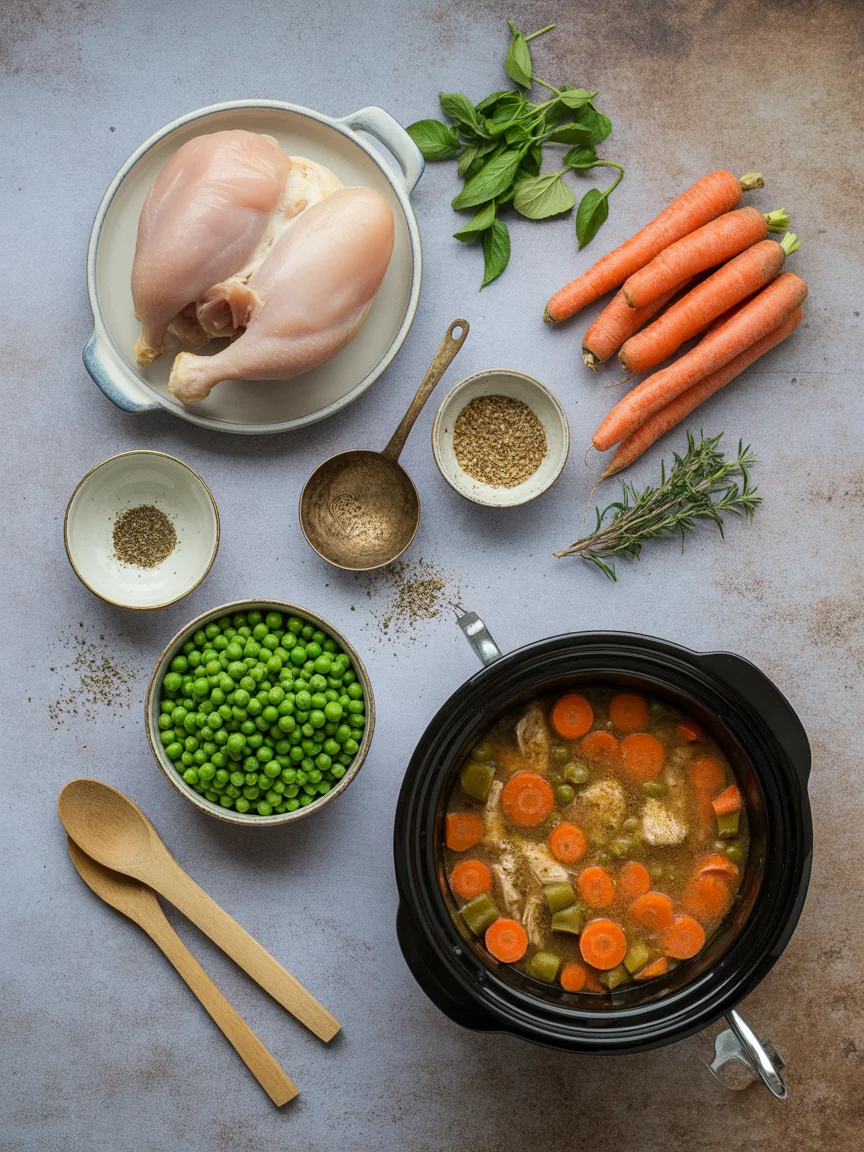 4 ingredient crockpot chicken and dumplings