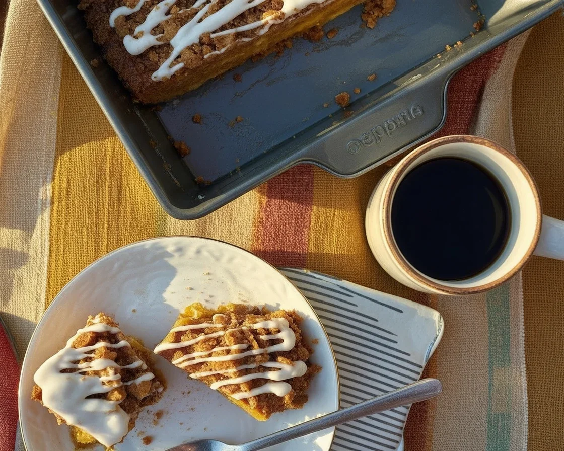 A slice of coffee pumpkin pie made with espresso and pumpkin puree, garnished with whipped cream.