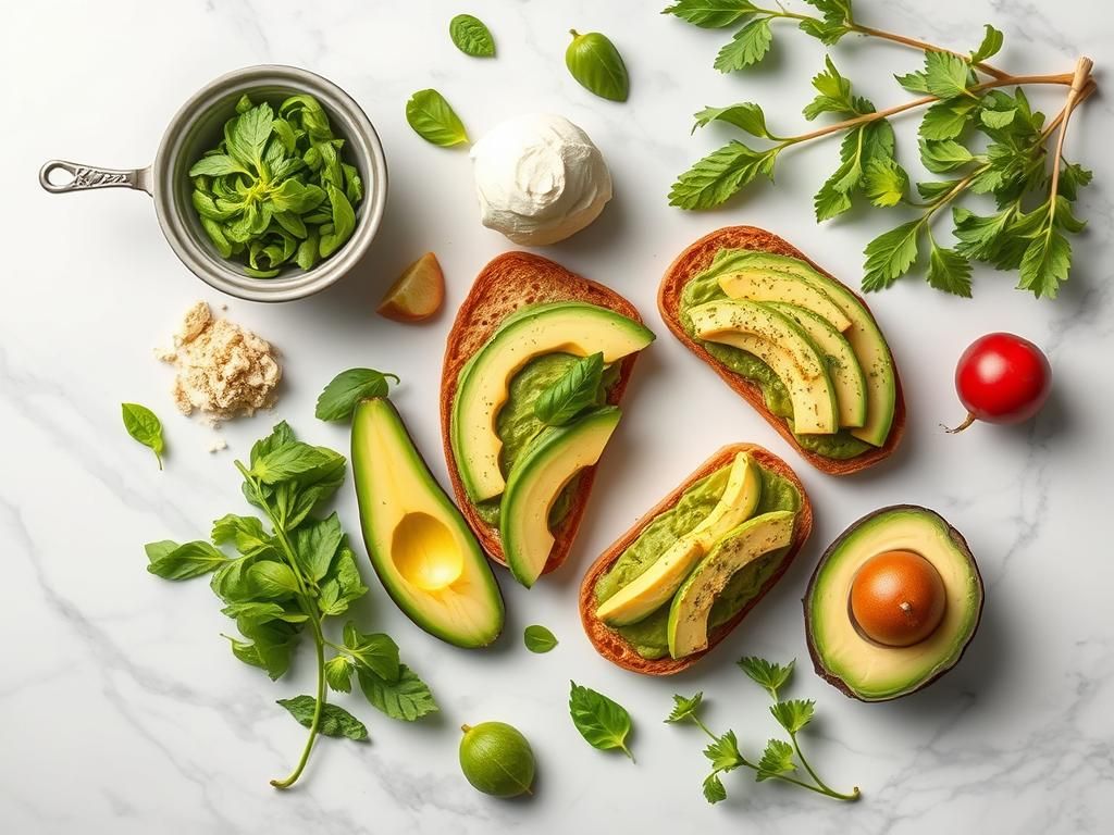 Ripe avocado sliced in half revealing creamy interior