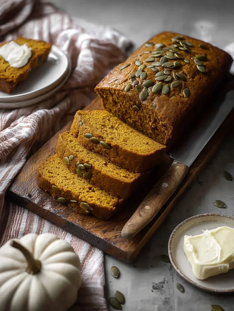 Slice of homemade Copycat Starbucks Pumpkin Bread on a plate