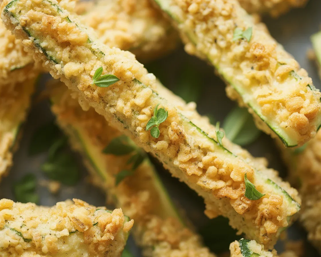 Crispy baked zucchini fries served with a zesty dipping sauce.