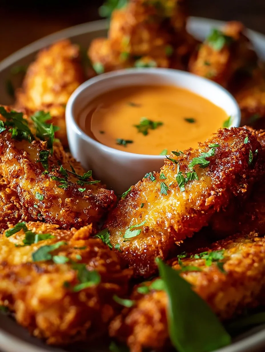 Irresistibly crunchy coconut chicken served with zesty bang bang sauce