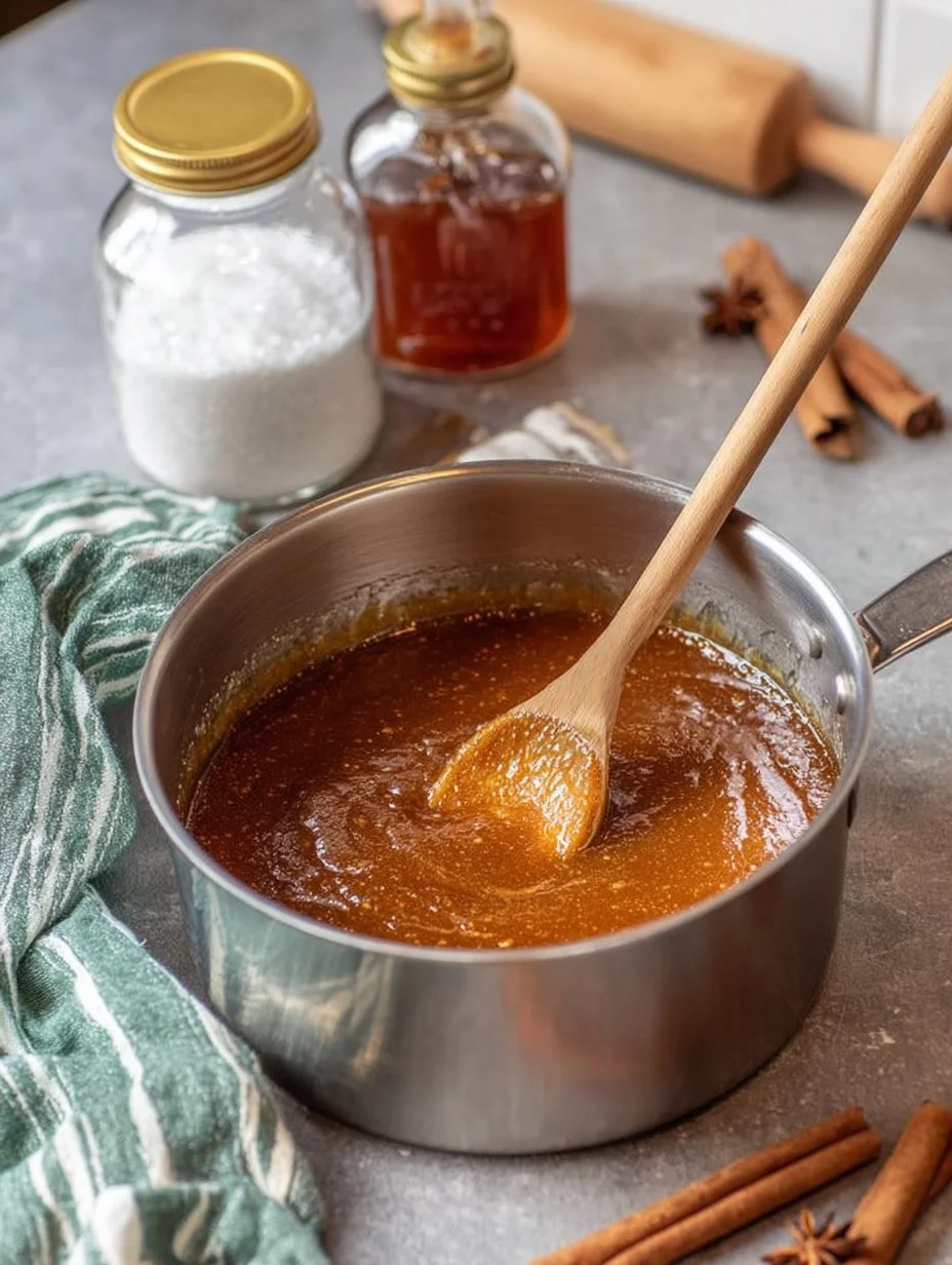 Homemade pumpkin spice syrup in a glass bottle