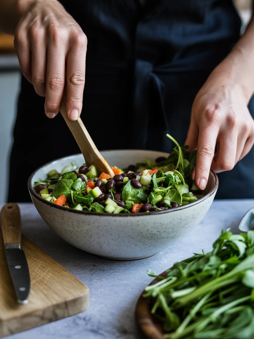 Vegetarian Black Bean Taco Salad