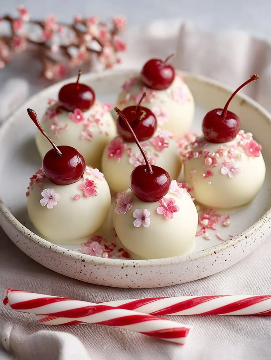 Boozy cherry bombs drink served in shot glasses with cherry garnish.
