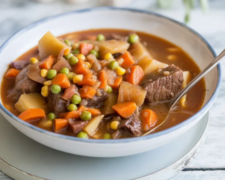 Delicious Pressure Cooker Beef Stew with tender meat and vegetables