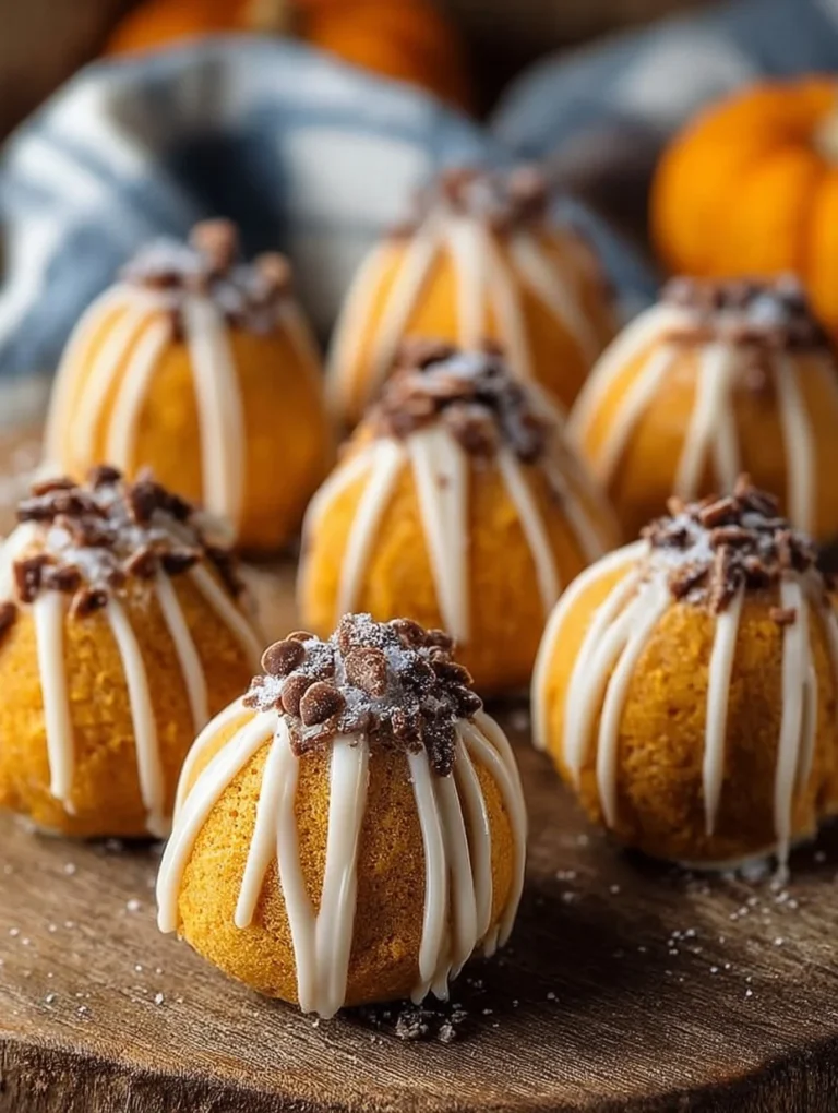Delicious pumpkin cheesecake truffles decorated with spices