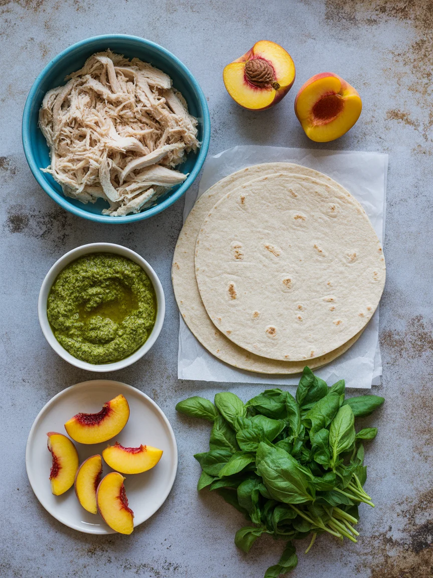 HIGH PROTEIN CHICKEN PESTO WRAP