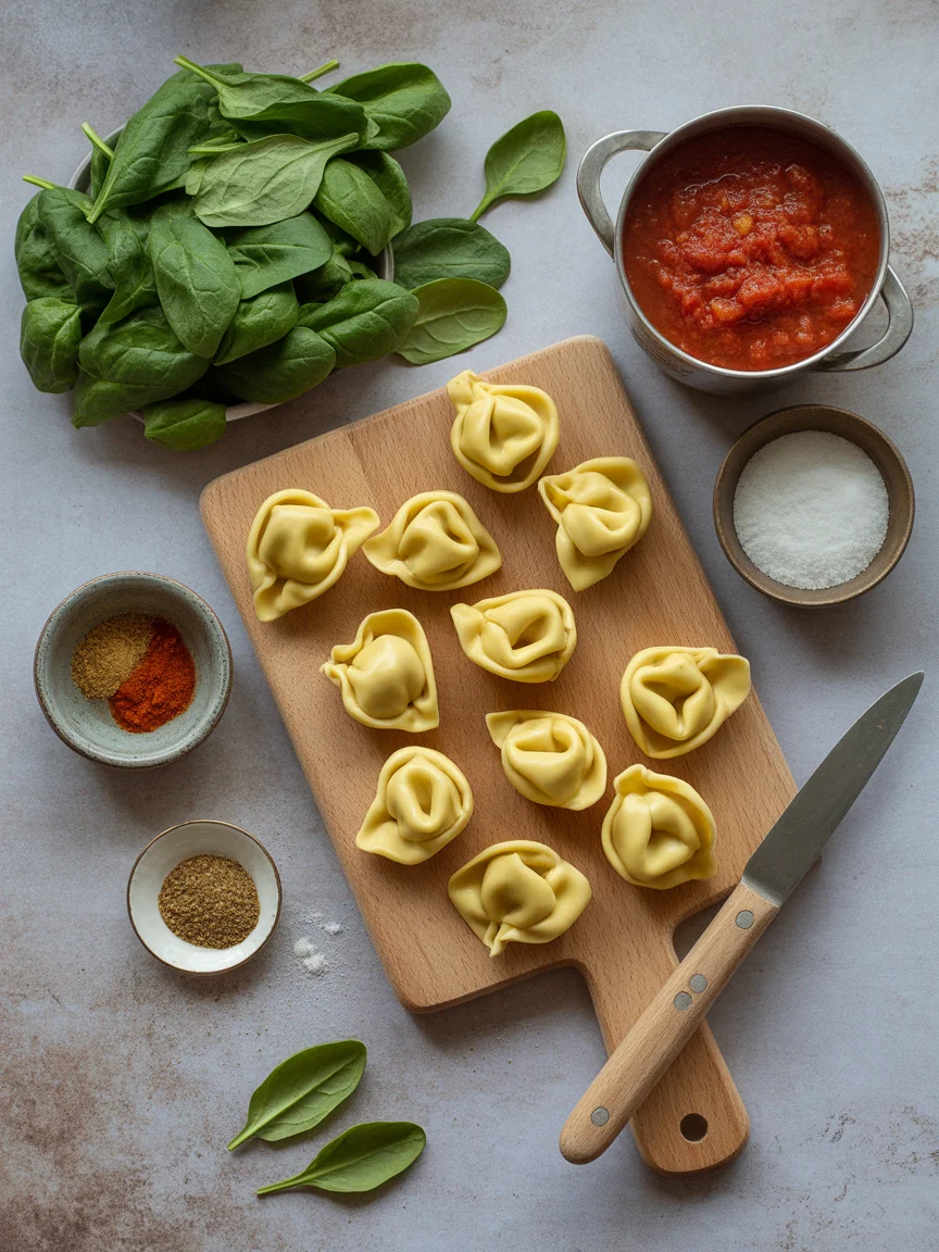 Creamy, Spicy Tortellini and Sausage Soup