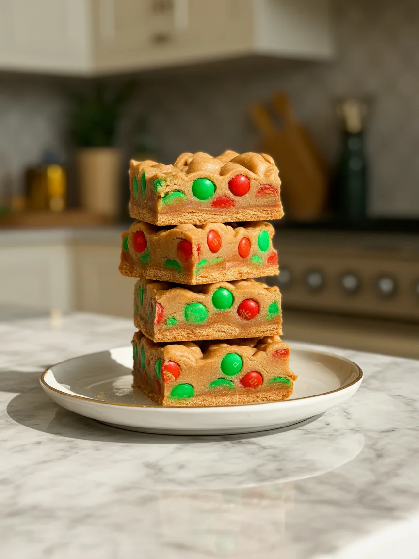 Festive Christmas M&M Cookie Bars You’ll Love to Bake