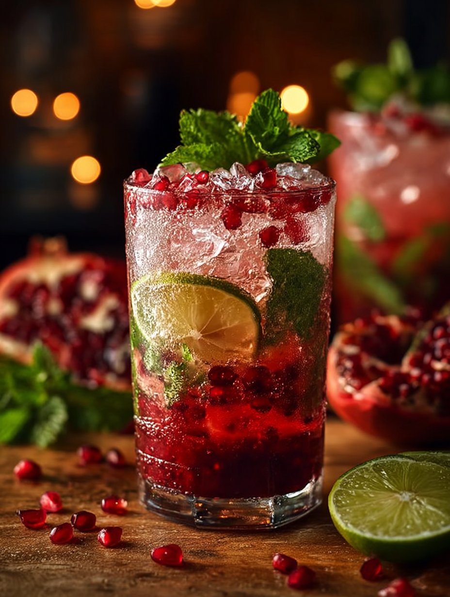 Winter Pomegranate Mojito