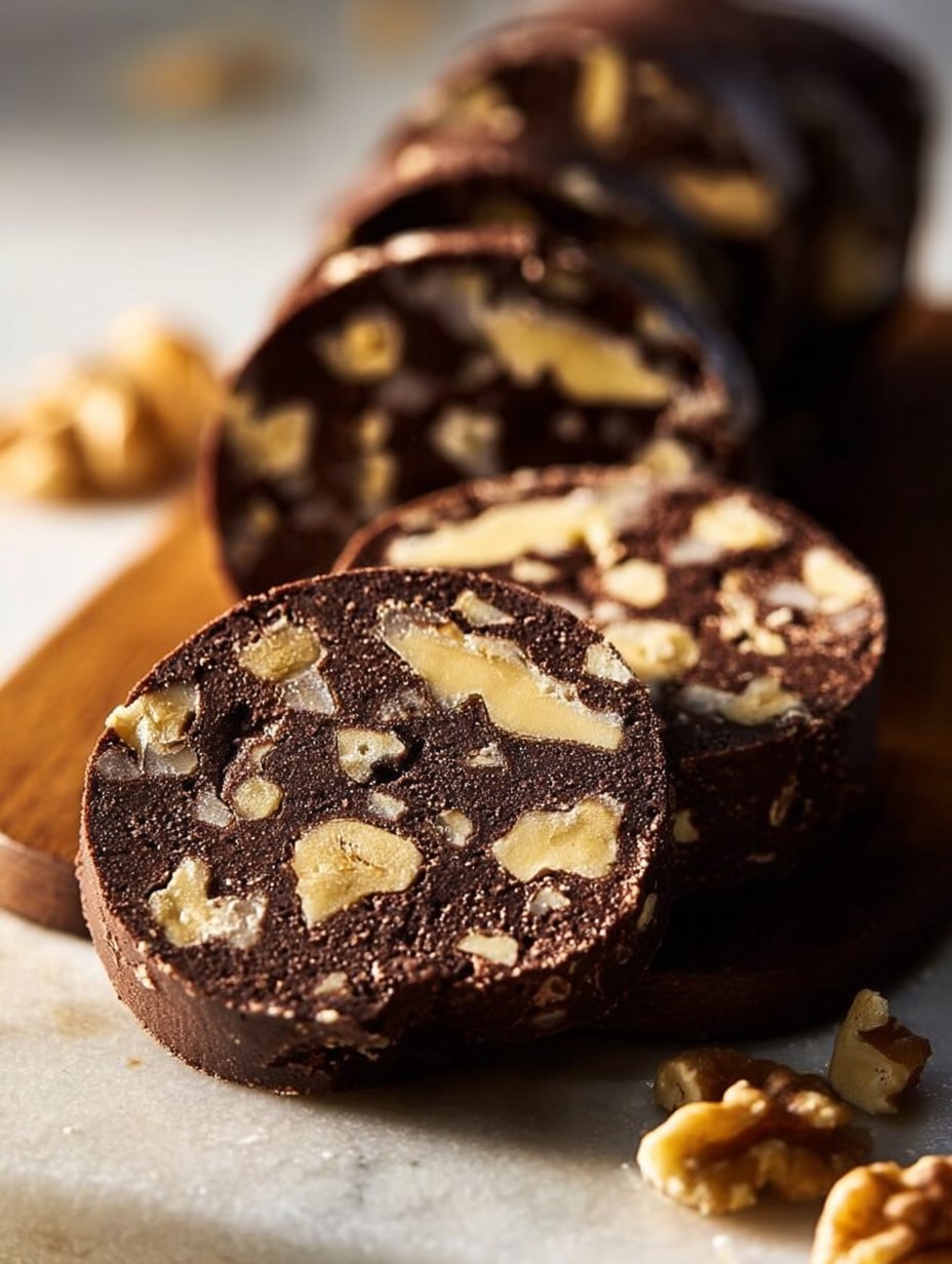 Chocolate Walnut Shortbread Cookies