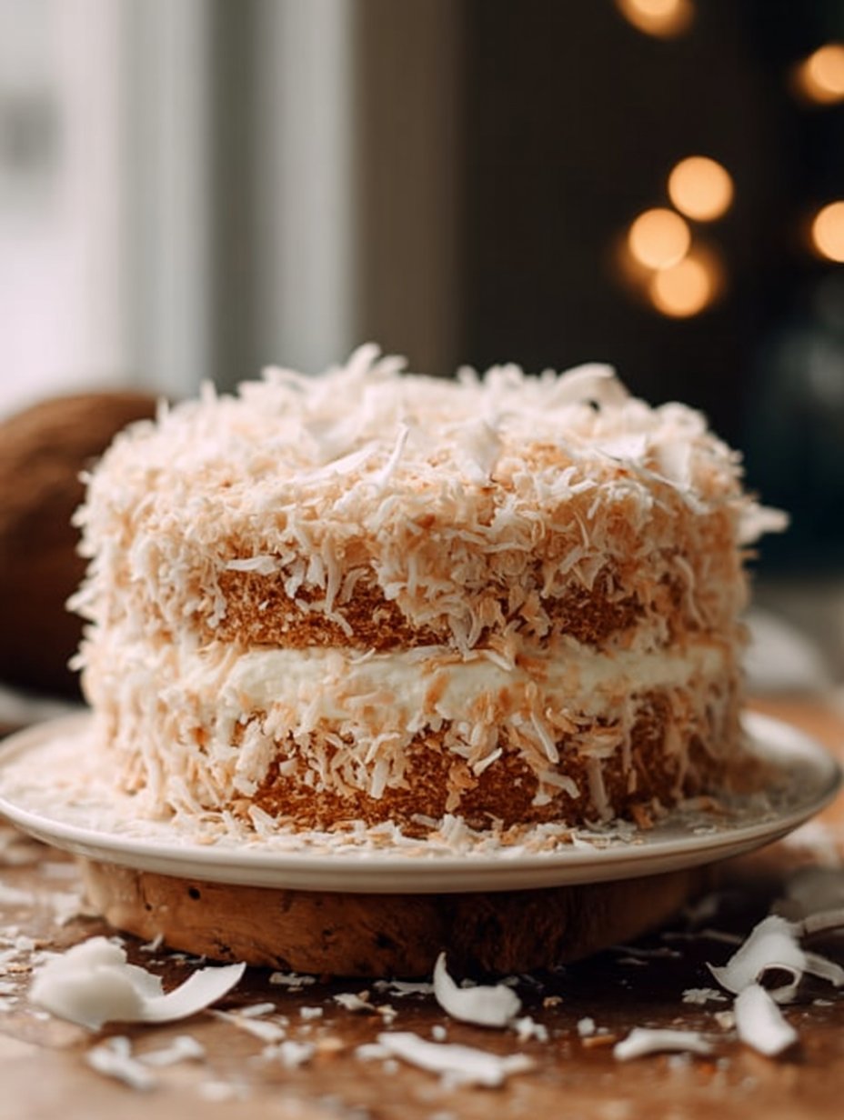 Coconut Cake with Cream Cheese Frosting