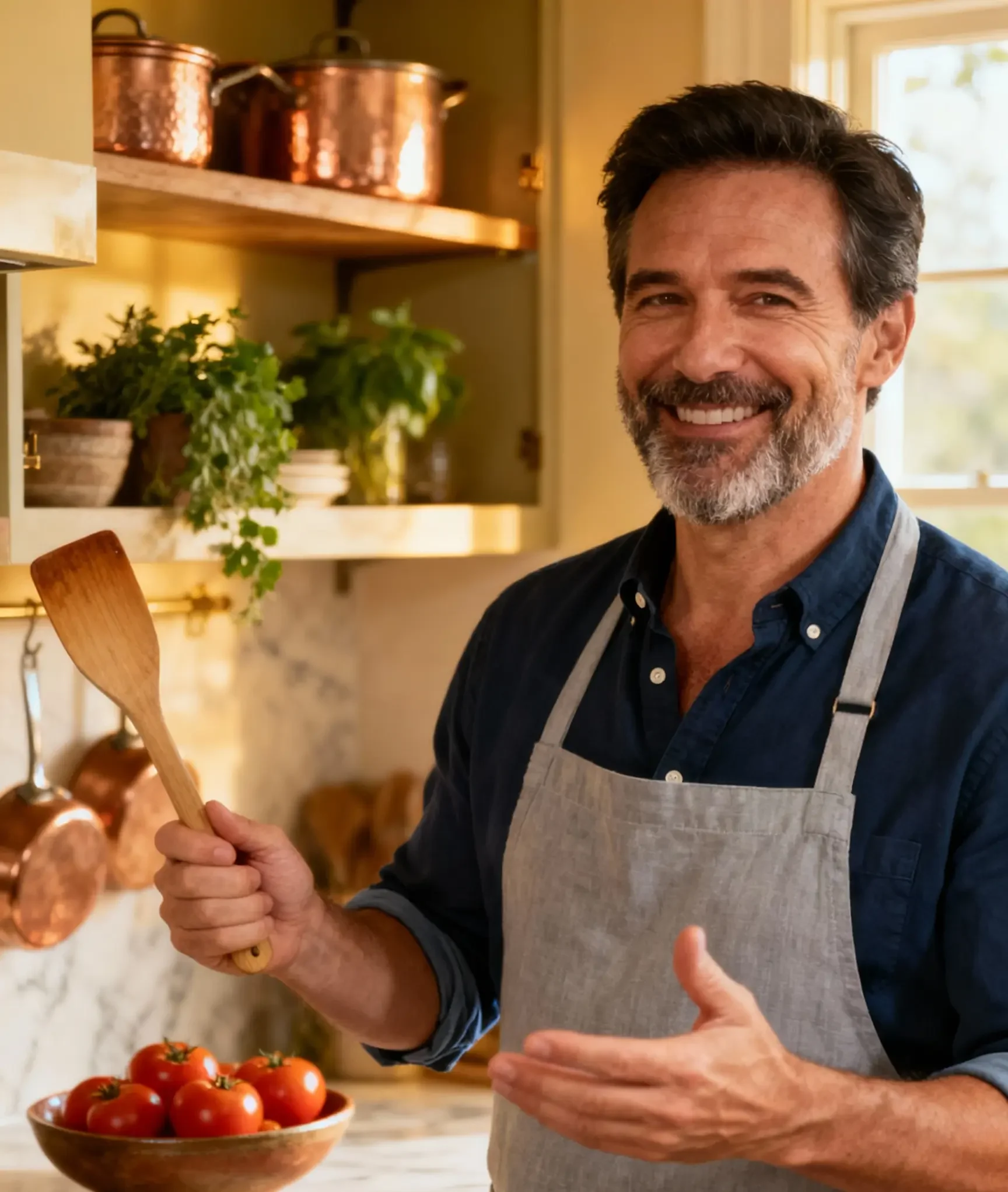Sam Razal in a kitchen.