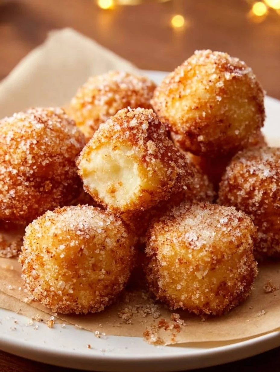 Delicious Churro Cheesecake Bites topped with cinnamon sugar and drizzled with caramel.