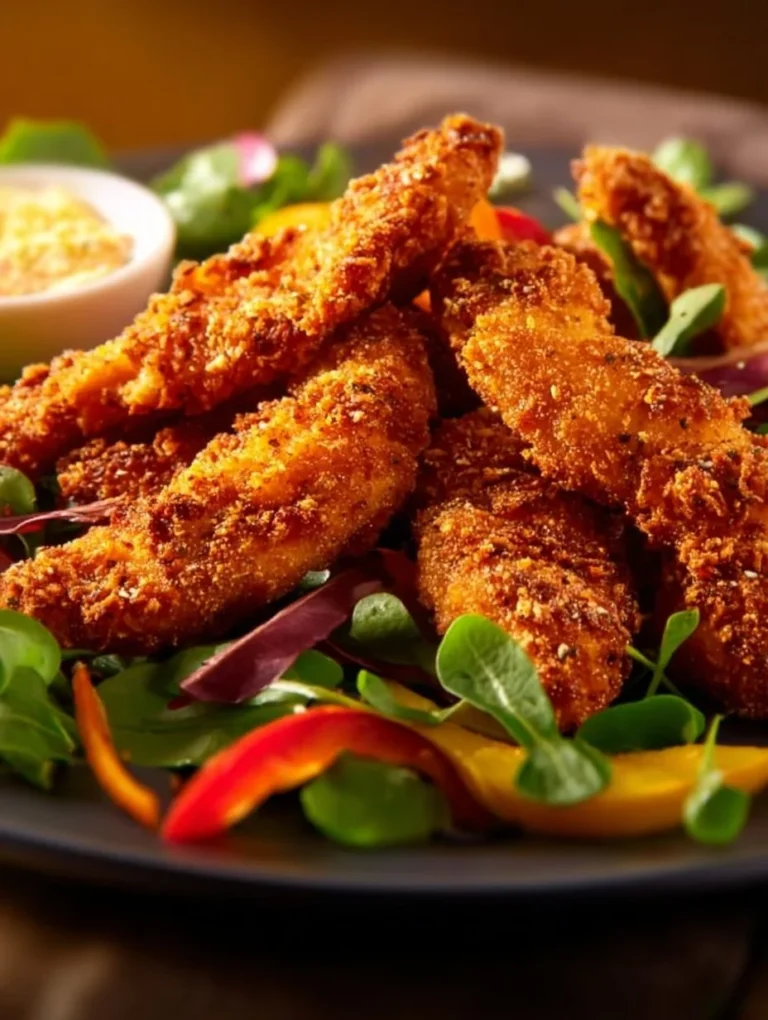 Plate of Cool Ranch Chicken Tenders served with dipping sauce