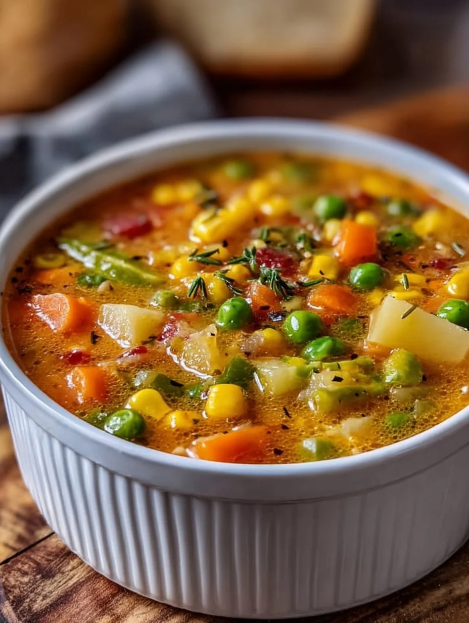 Delicious bowl of copycat Dolly Parton's Stampede Soup with fresh ingredients.