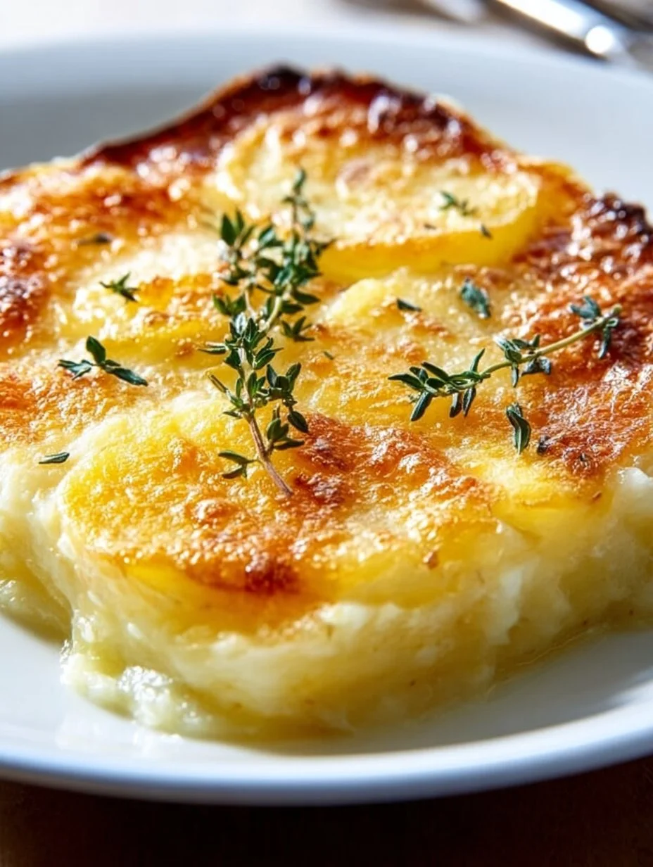 Creamy potatoes au gratin inspired by Ruth's Chris restaurant