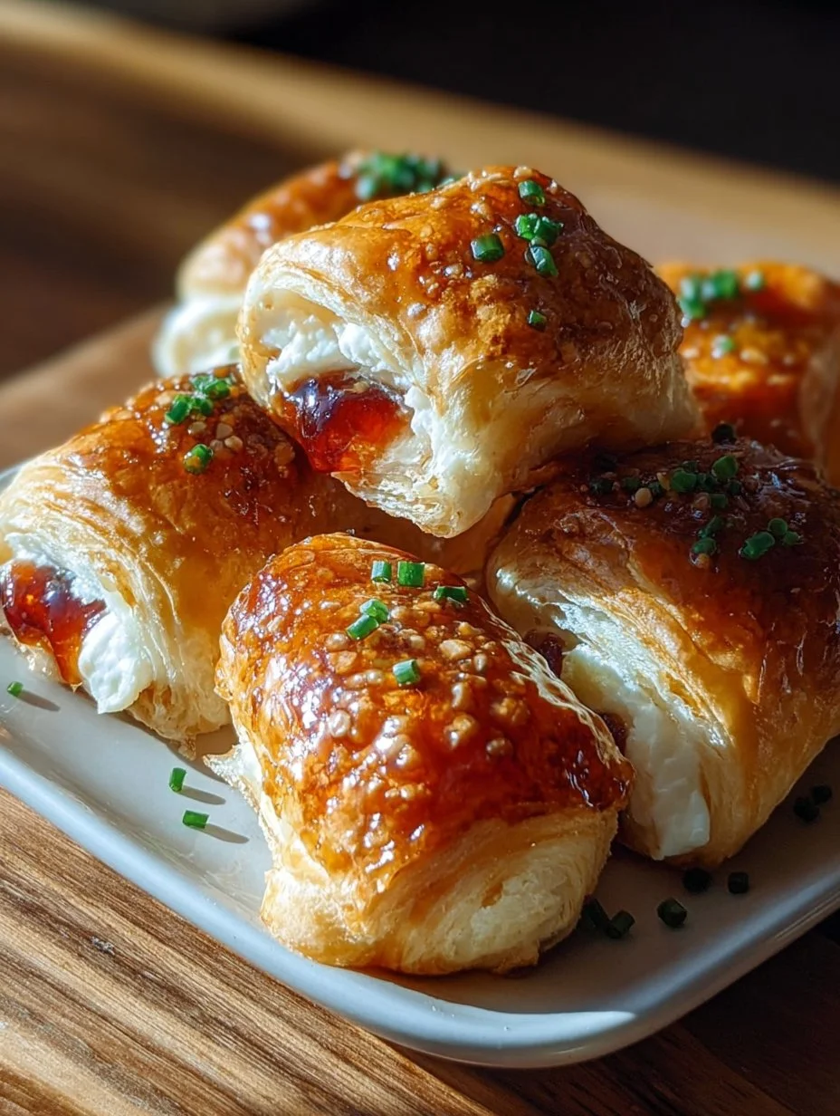 Cream Cheese and Pepper Jelly Crescent Bites served as a tasty appetizer