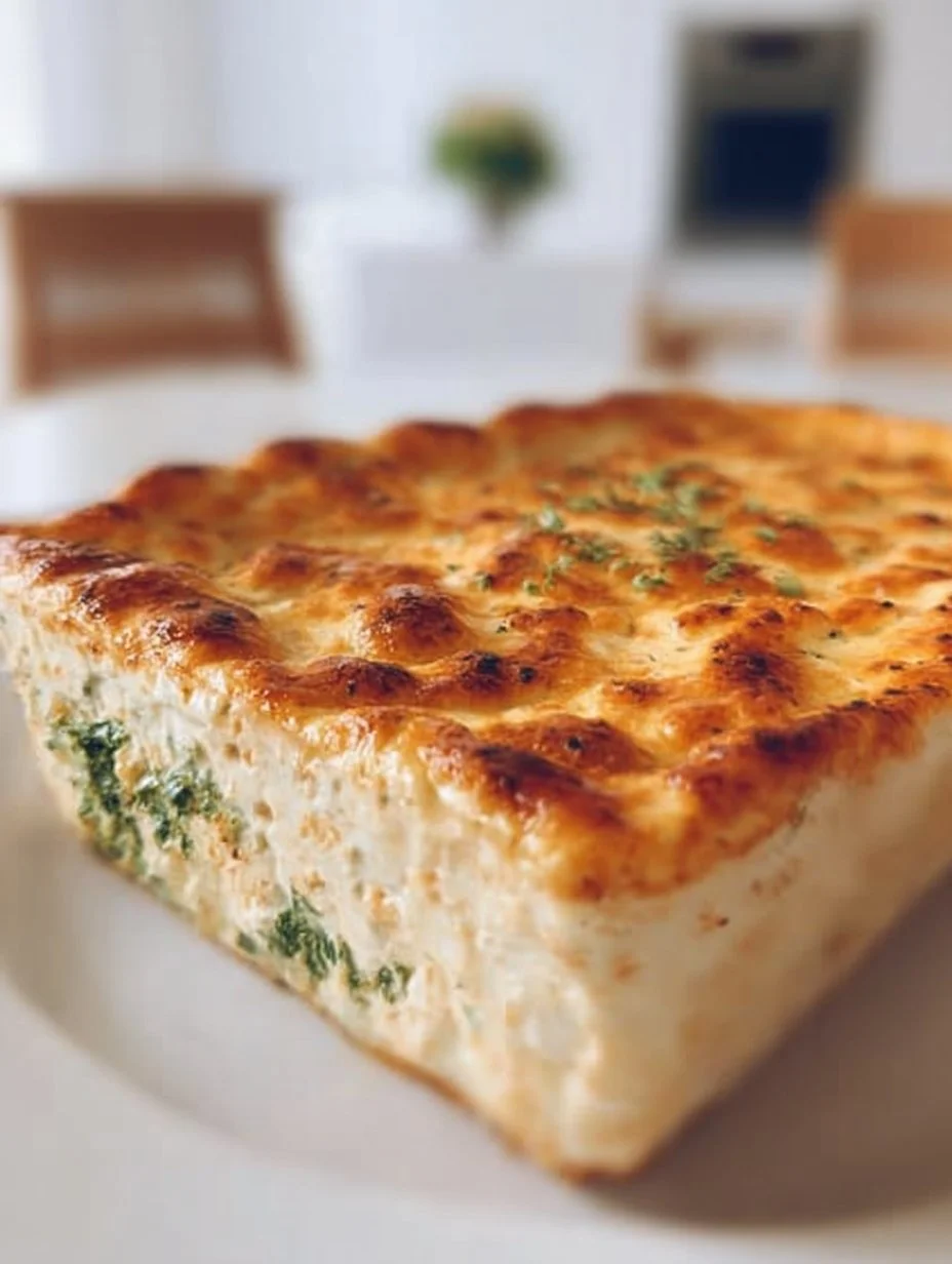 Creamy chicken and spinach casserole dish served in a baking dish