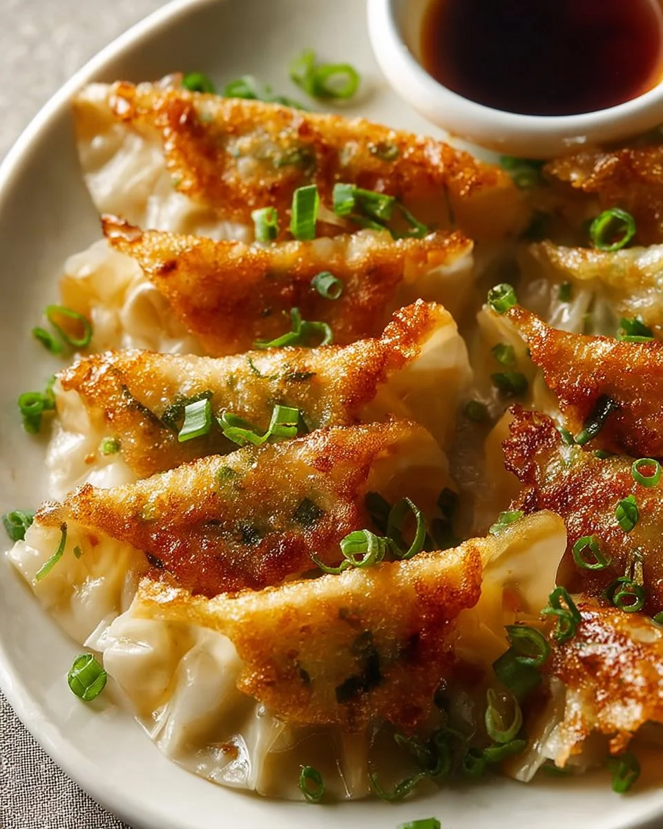 Crispy shrimp and chicken rice paper dumplings served on a plate