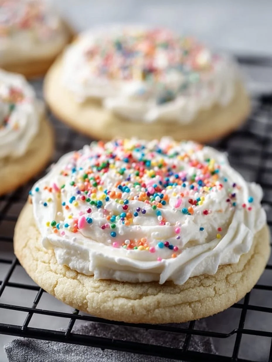 Freshly baked Crumbl vanilla sugar cookies with a soft and sweet texture