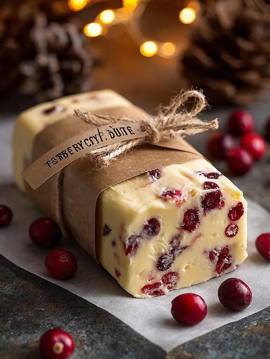 Irresistible cranberry honey butter spread on a slice of bread