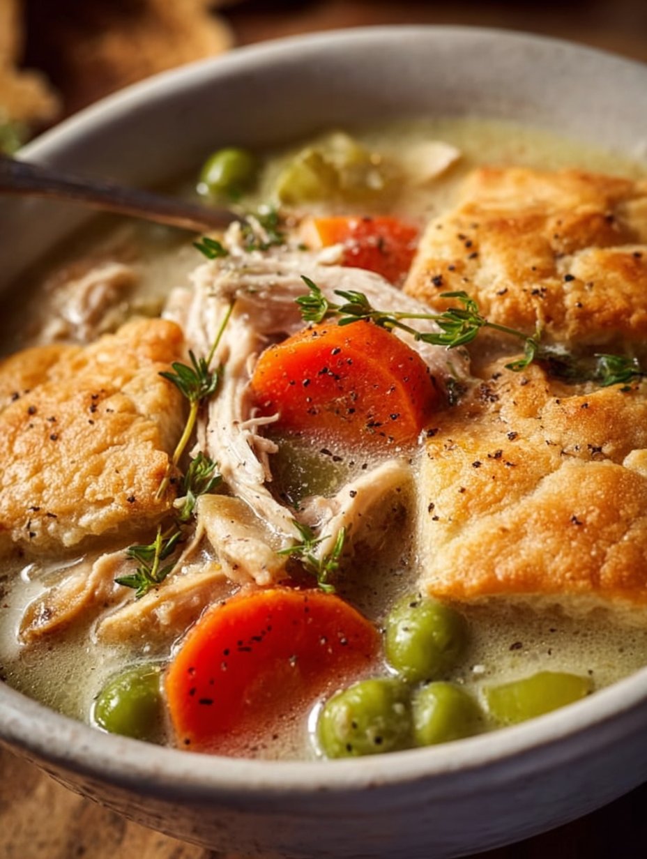 Slow-Cooker Keto Chicken Pot Pie Soup