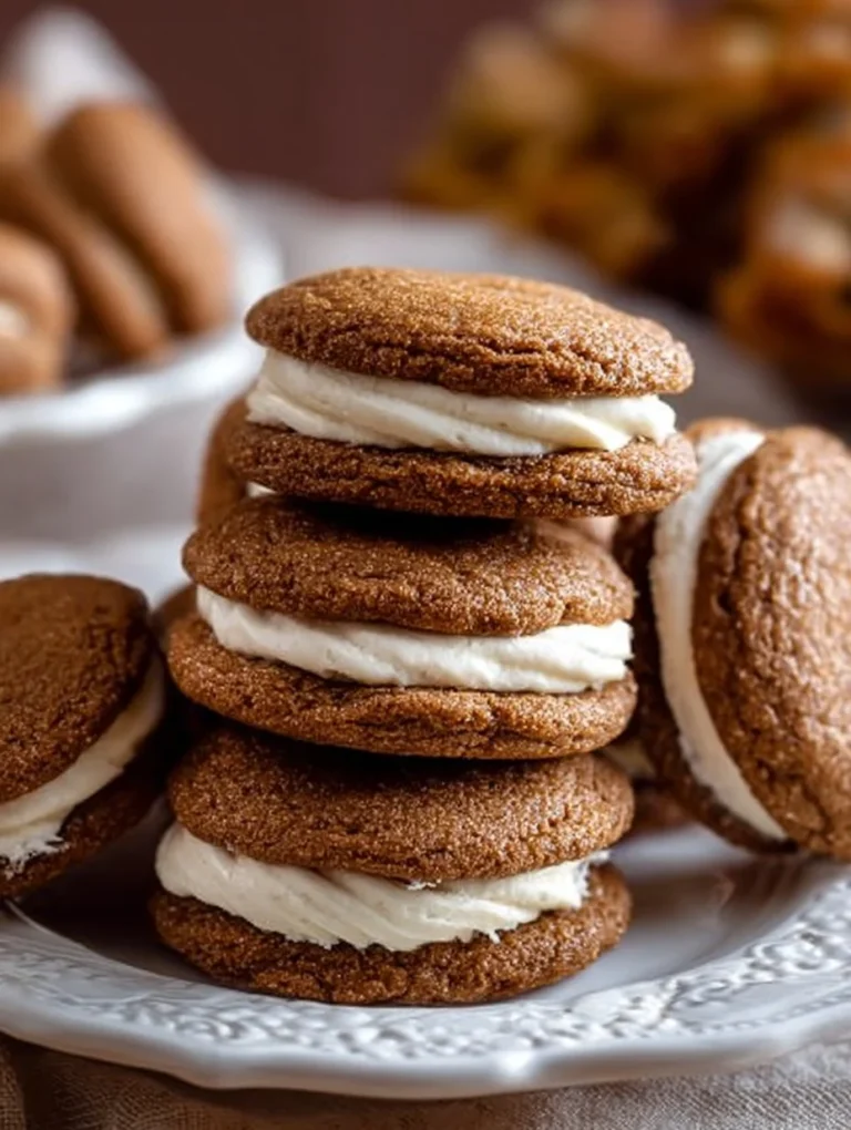 Delicious molasses cream pie cookies with a creamy filling and spice flavor