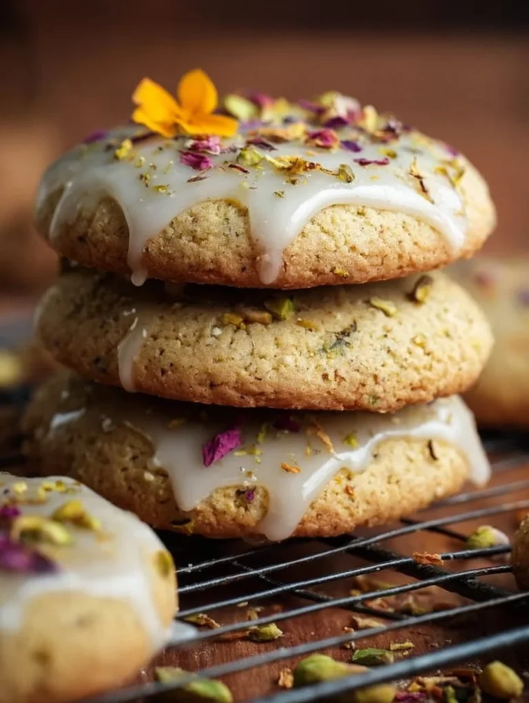 Delicious homemade Orange Cardamom Cookies on a baking tray