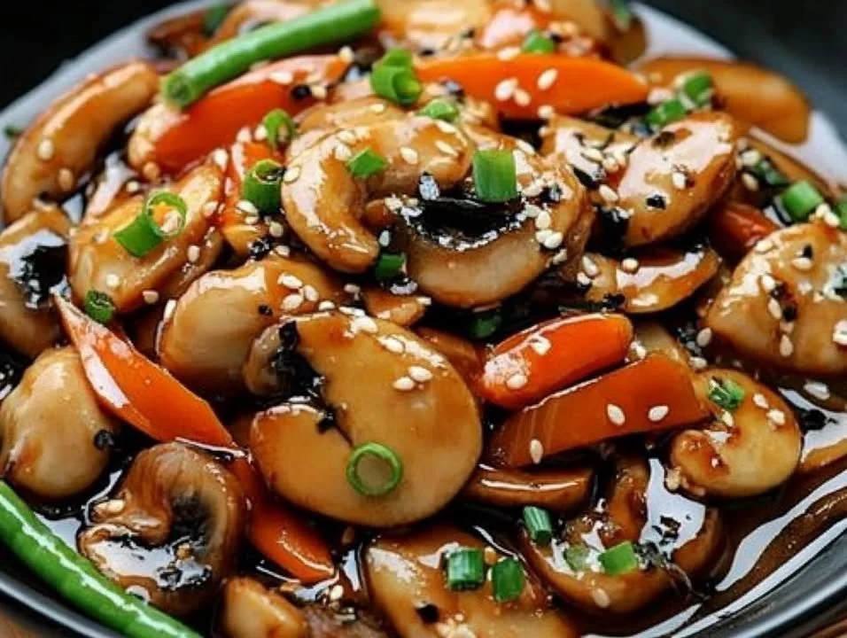 Simple mushroom chicken stir-fry with fresh vegetables for a quick dinner