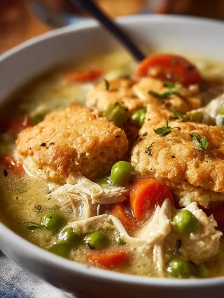 Bowl of warm Keto Chicken Pot Pie Soup made in a slow cooker