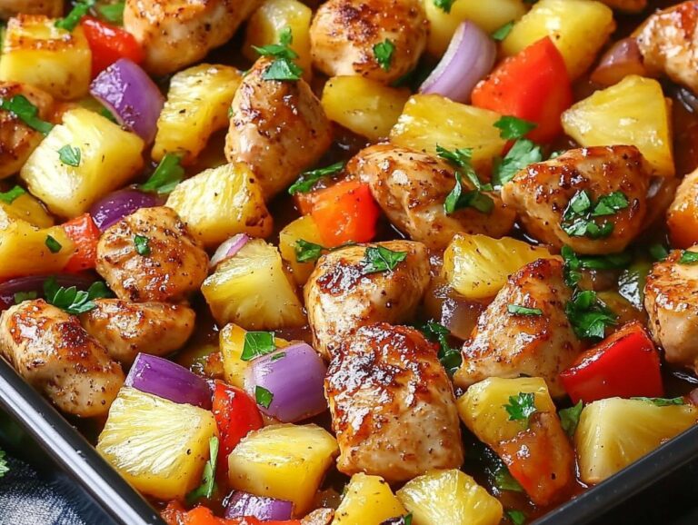 Hawaiian Chicken Sheet Pan Dinner: Easy Tropical Flavors