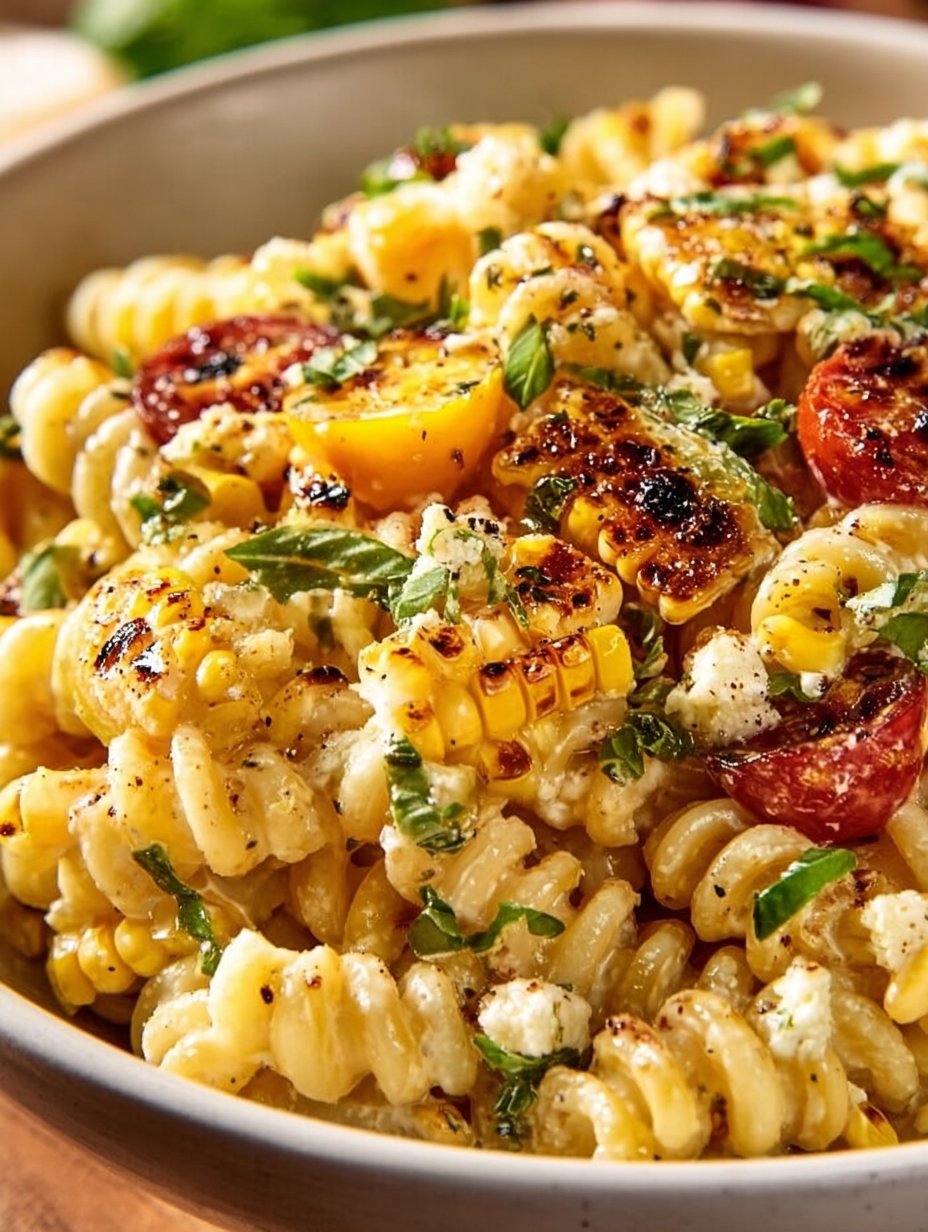 Juicy Street Corn Pasta Salad
