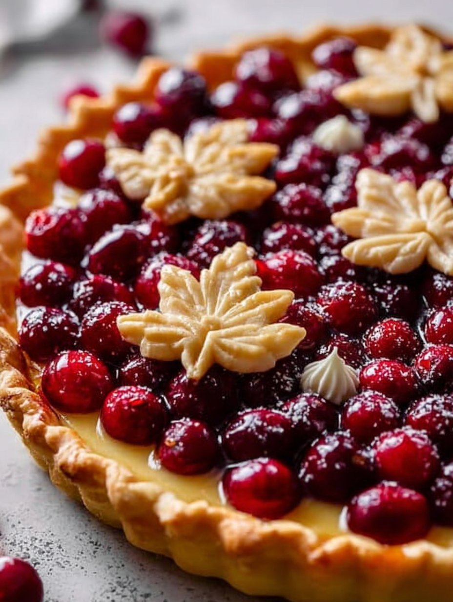 Cranberry Orange Custard Pie