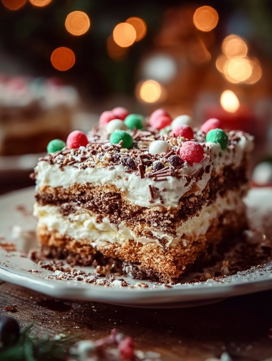 Christmas Cookie Lasagna