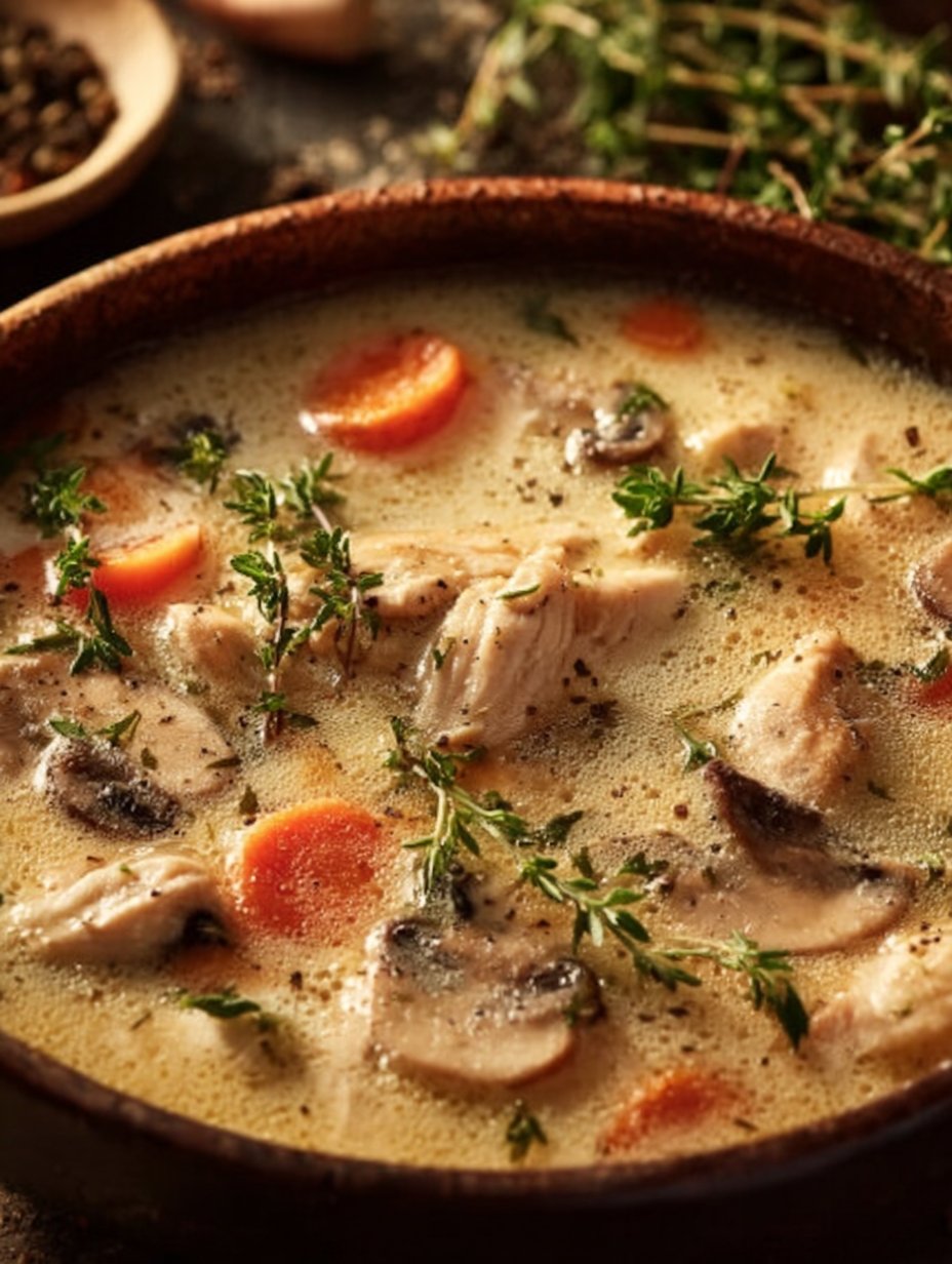 Clean Chicken Mushroom Soup