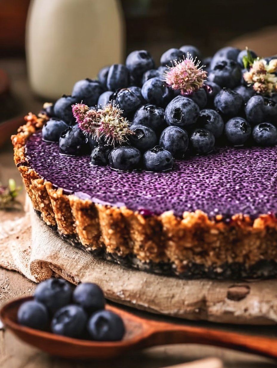 No-Bake Blueberry Chia Seed Pie