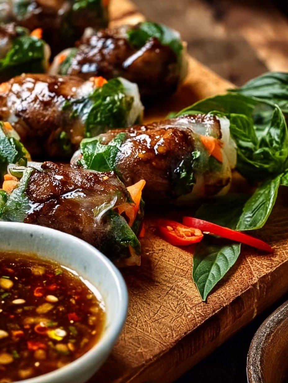 Thai Basil Beef Rolls – Fresh Thai Flavors in Every Bite