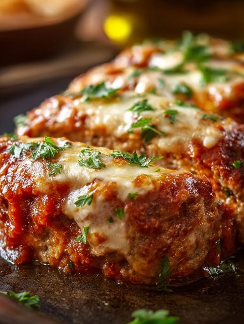 Melt-in-Your-Mouth Garlic Parmesan Chicken Meatloaf