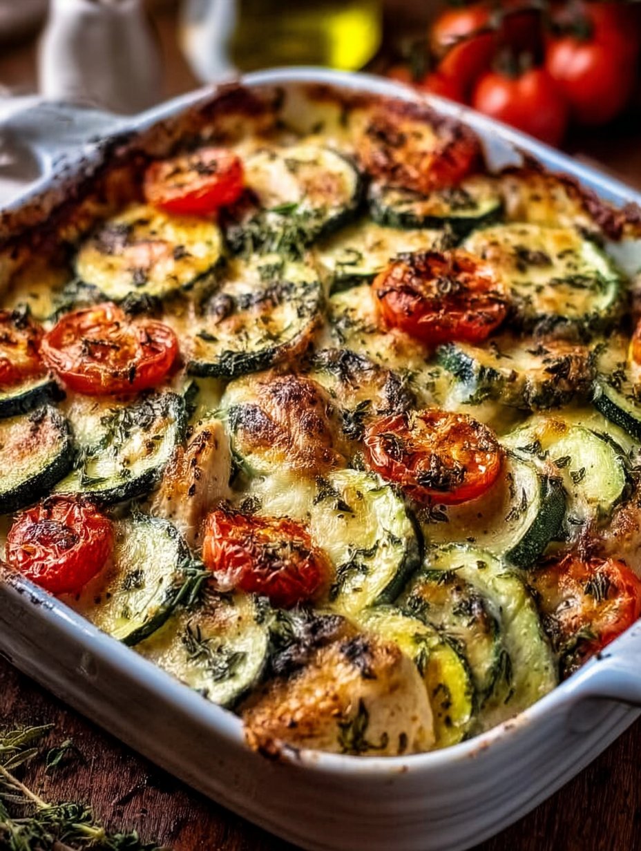 Mediterranean Chicken Zucchini Bake – Healthy, Flavor-Packed Dinner Idea!