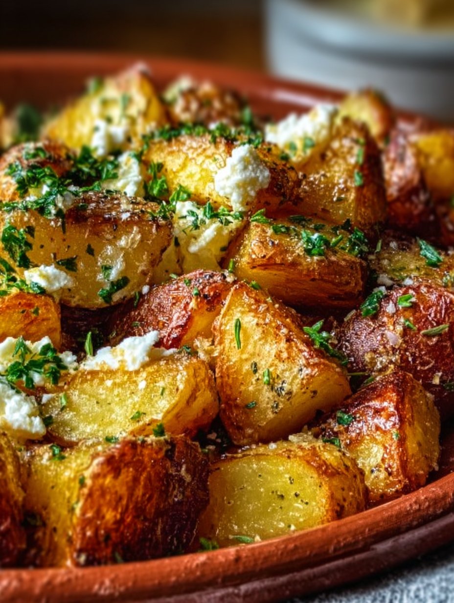 Greek Feta Roast Potatoes