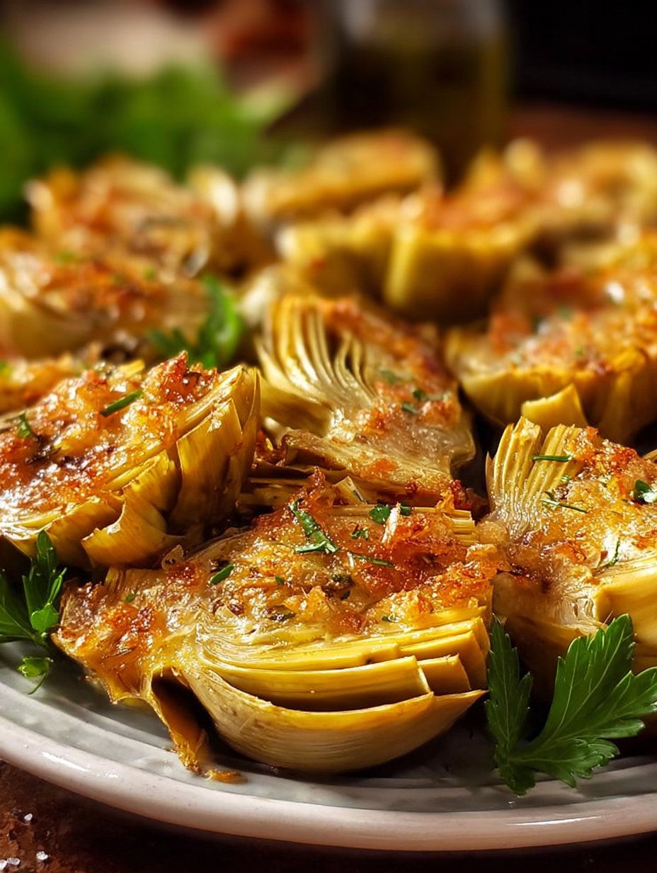 Crispy Parmesan Artichoke Hearts
