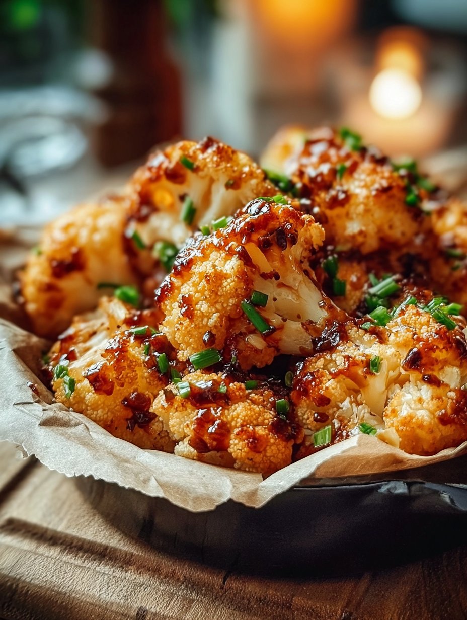 Sweet and Spicy Baked Cauliflower